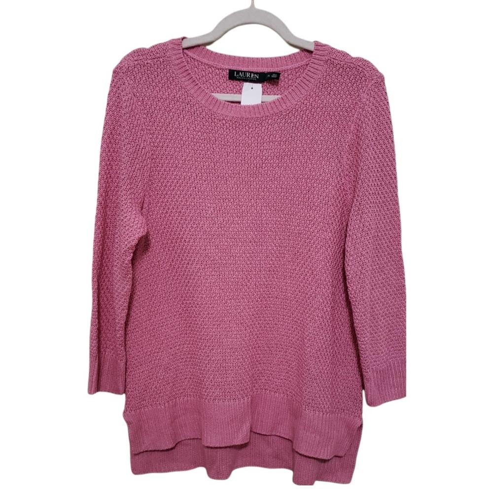 Lauren Ralph Lauren Pink Knit 3/4 Sleeve Sweater - NWT